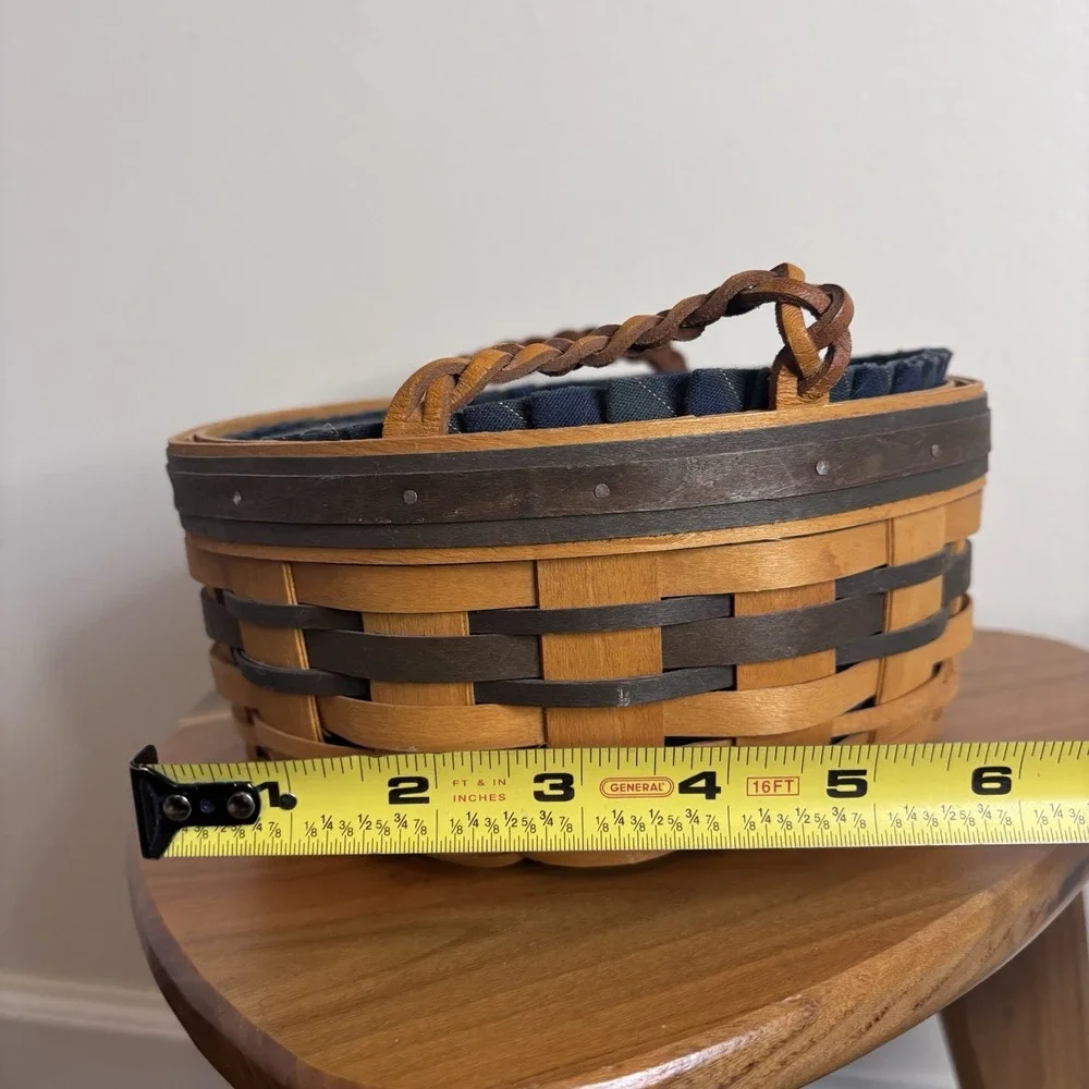 Longaberger Collectors Club 1998 Renewal Basket Set W/ Cloth Liner and Protector